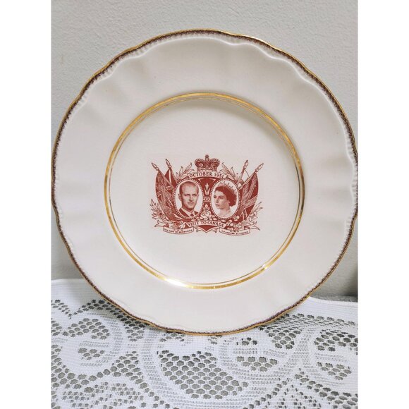1951 Cassidian 22K Gold British Royal Visit to Canada Plate - Picture 7 of 10